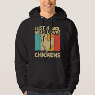 Funny Chicken Art For Girls Mom Chicken Farmer Pou Hoodie