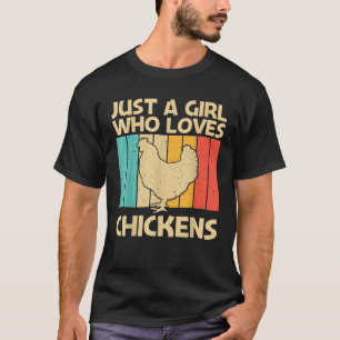 Funny Chicken Art For Girls Mom Chicken Farmer Pou T-Shirt