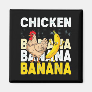 Funny Chicken Banana Dance Meme For Kids &amp; Adu Magnet