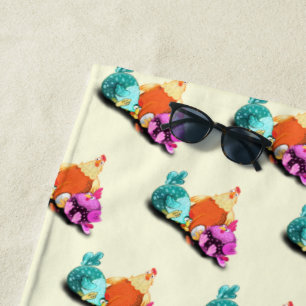 Funny Chicken Beach Towel