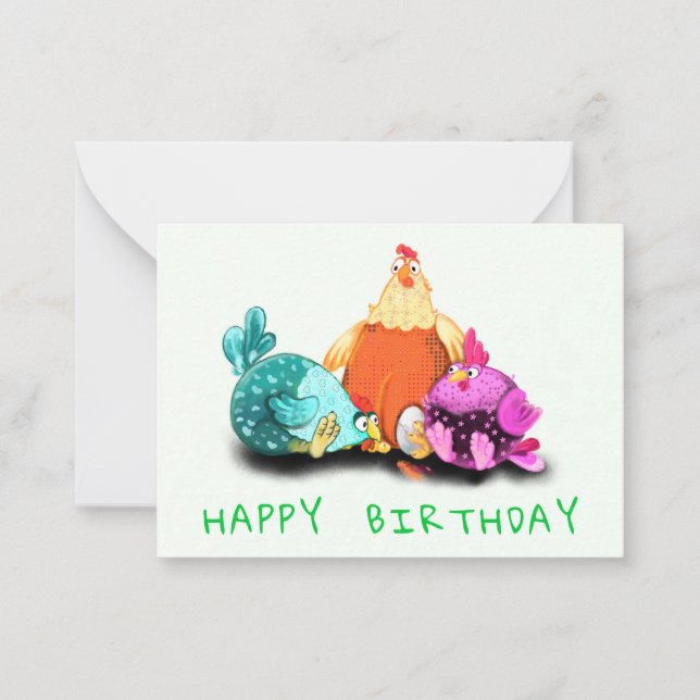 Funny Chicken Birthday Card (Front)