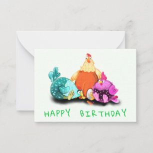 Funny Chicken Birthday Card