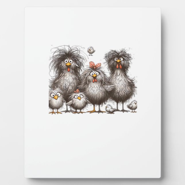 Funny Chicken Classic Retro Style Plaque (Front)