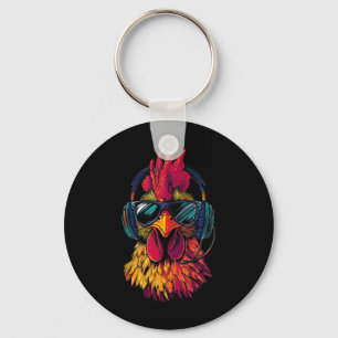 Funny Chicken Cool Graffiti Urn Art Street _1 Keychain