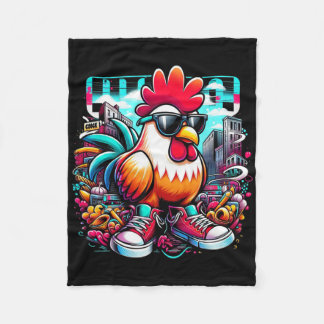 Funny Chicken Cool Graffiti Urn Art Street  Fleece Blanket