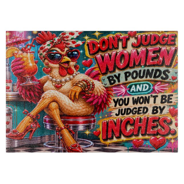 Funny Chicken Cutting Board (Front)