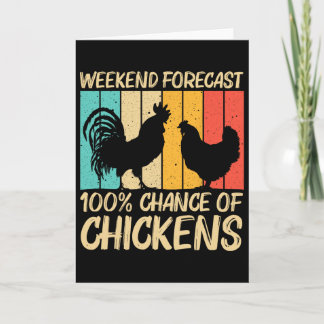 Funny Chicken Design For Men Women Farm Farmer Chi Card