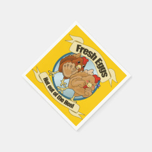 Funny Chicken Egg Logo Napkin