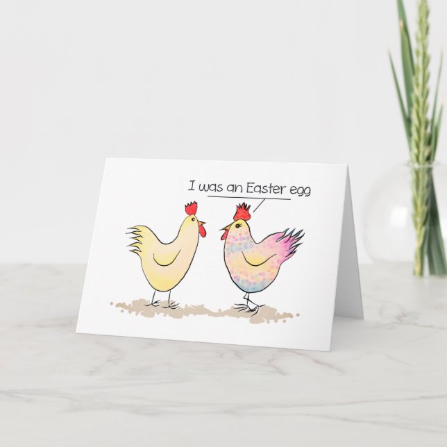 Funny Chicken était une carte de voeux pour les oe (Devant)