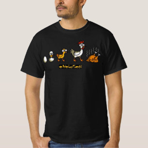 Funny Chicken Evolution Ovolution Graphic T-Shirt