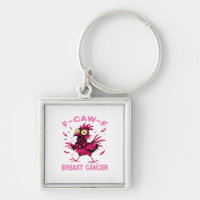 Funny Chicken F-Caw-F Breast Cancer Awareness Vint
