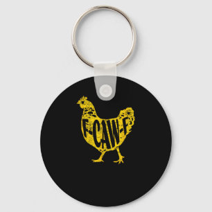 Funny Chicken F-Caw-F Hen Poultry Rooster Coop Keychain