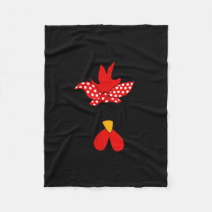 Funny Chicken Face Halloween Costume Fleece Blanket