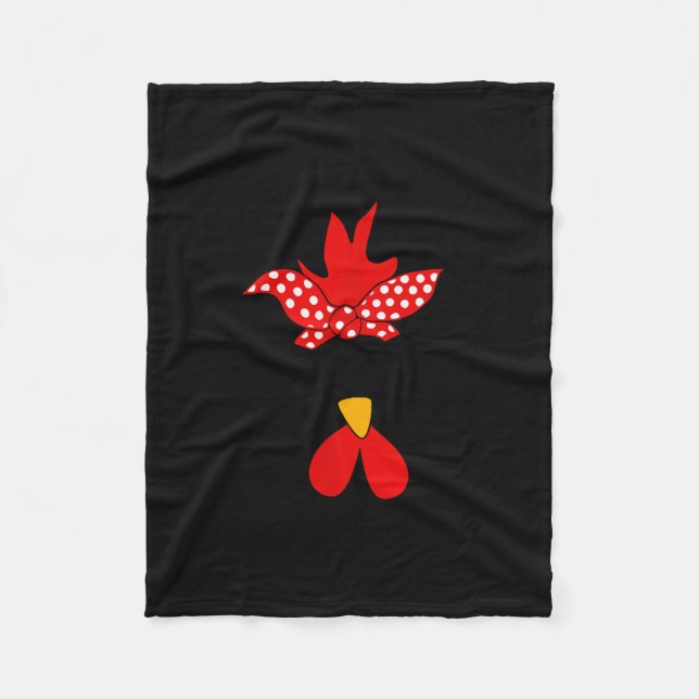 Funny Chicken Face Halloween Costume  Fleece Blanket (Front)