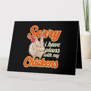 Funny Chicken Farmer Sorry I Have Plans With My Ch Card