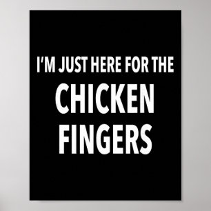 Funny Chicken Finger Gift T Shirt  Poster