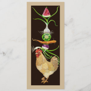 Funny chicken flat card