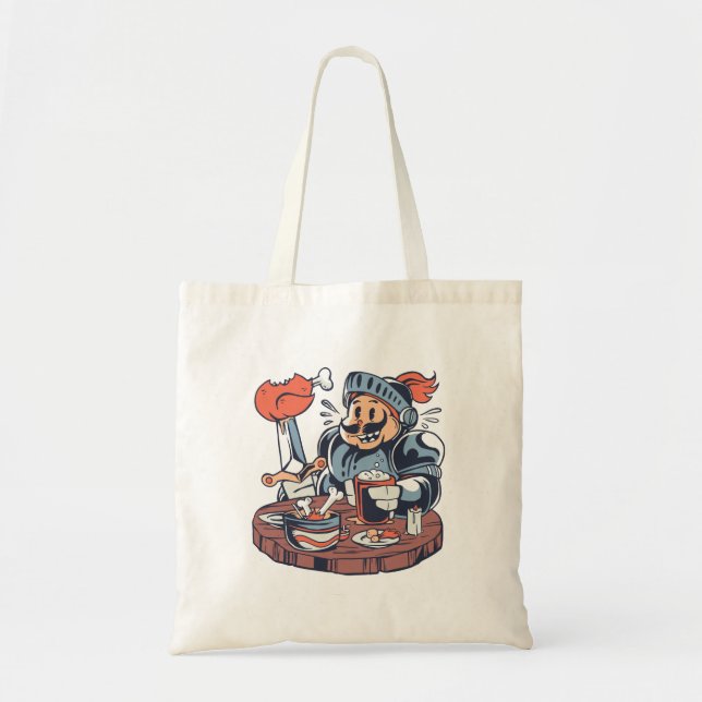 Funny Chicken Food Pun Tote Bag (Front)