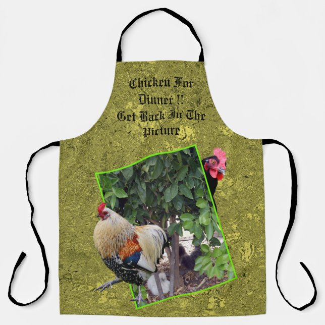 Funny Chicken For Dinner, Apron (Front)