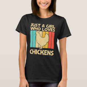 Funny Chicken For Girls Mom Chicken Farmer Poultry T-Shirt