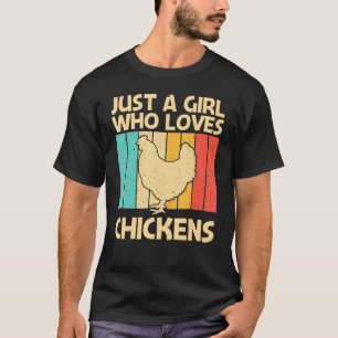 Funny Chicken For Girls Mom Chicken Farmer Poultry T-Shirt