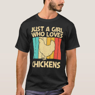 Funny Chicken For Girls Mom Chicken Farmer Poultry T-Shirt