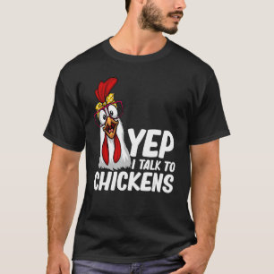 Funny Chicken For Men Women Crazy Chicken Farmer L T-Shirt