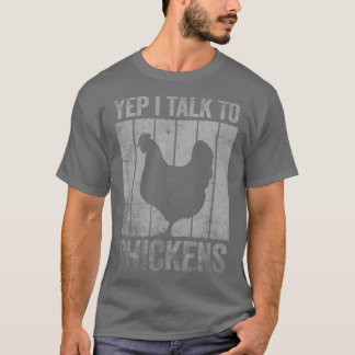 Funny Chicken For Men Women Crazy Chicken Farmer L T-Shirt