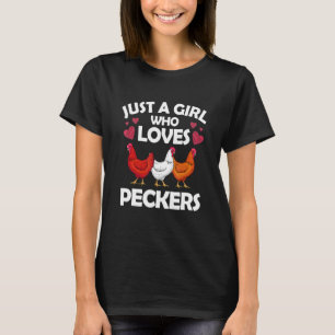 Funny Chicken For Women Girls Chicken Farmer Flock T-Shirt