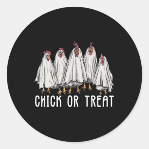 Funny Chicken Halloween Costume Chick Or Treat Chi Classic Round Sticker