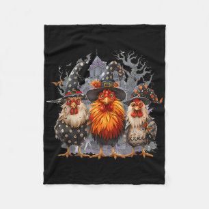 Funny Chicken Halloween Costume Spooky Season Chic Fleece Blanket