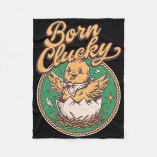 Funny Chicken Heist Coops Boss Don Rooster Born Cl Fleece Blanket
