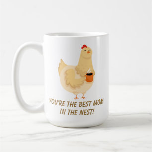 Funny Chicken Hen Mom Humour Best silly greeting Coffee Mug