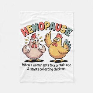Funny Chicken Henopause, Collecting Chickens And W Fleece Blanket