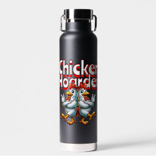Funny Chicken Hoarder Personalized Water Bottle