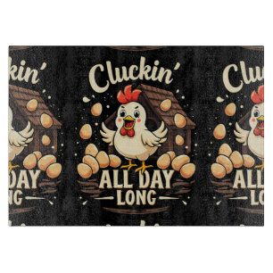 Funny Chicken Humour Rustic Farm Life Cutting Board