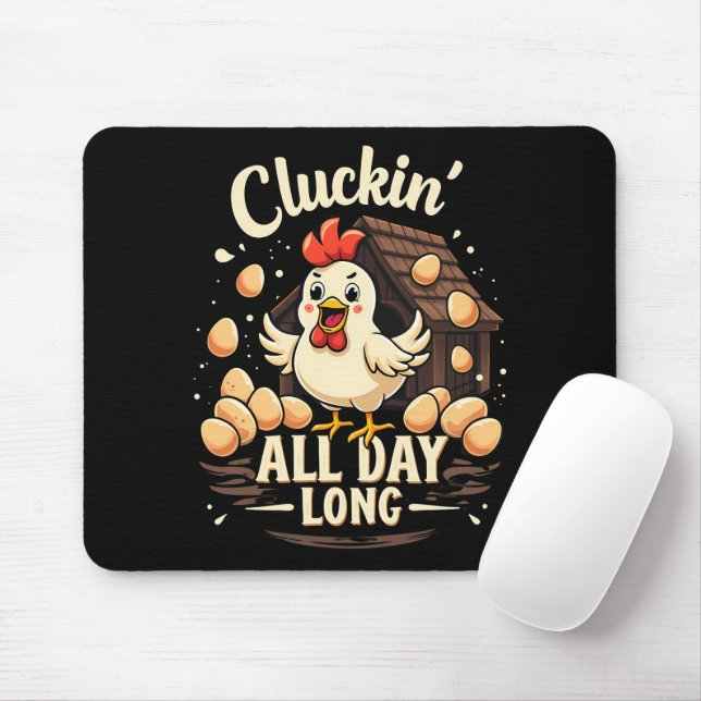 Funny Chicken Humour Rustic Farm Life Mouse Pad (With Mouse)
