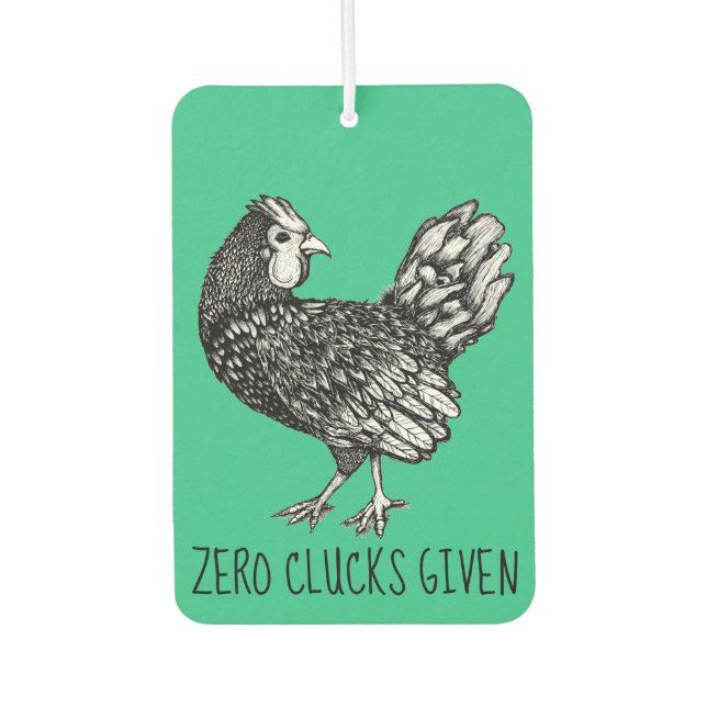 Funny Chicken Illustration Car Air Freshener (Front)