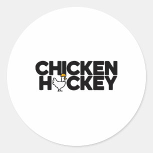 Funny Chicken Jockey Stacked Repeat Fun Gag Meme H Classic Round Sticker