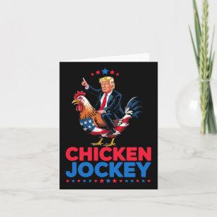 Funny Chicken Jockey Trump Meme  Card