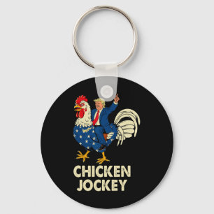 Funny Chicken Jockey Trump Meme For Men Women  Keychain