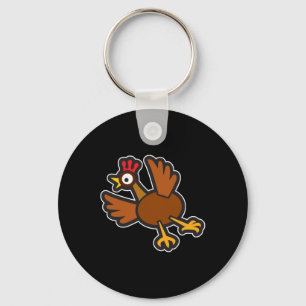 funny chicken keychain