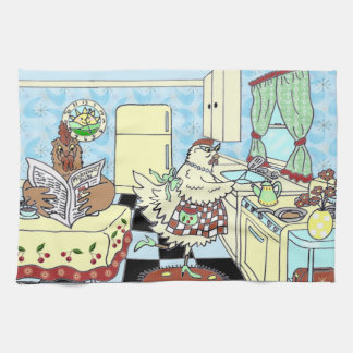 Funny chicken kitchen towels