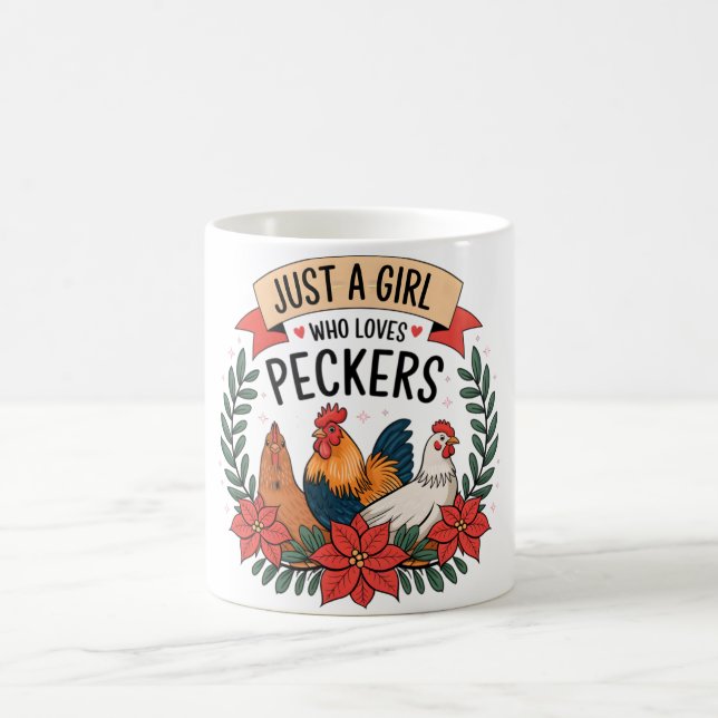 Funny Chicken Lady Coffee Mug (Center)