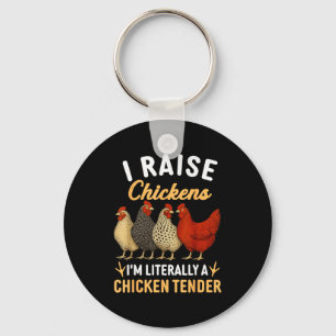 Funny Chicken Lover Gift – I Raise Chickens Farm H Keychain