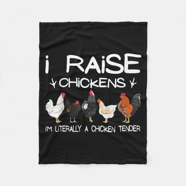 Funny Chicken Lover Gift – I Raise Chickens Farm Q Fleece Blanket (Front)