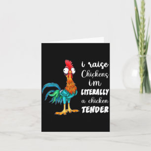 Funny Chicken Lover Gift – I Raise Chickens Humor Card