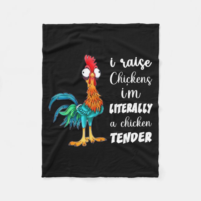 Funny Chicken Lover Gift – I Raise Chickens Humor  Fleece Blanket (Front)