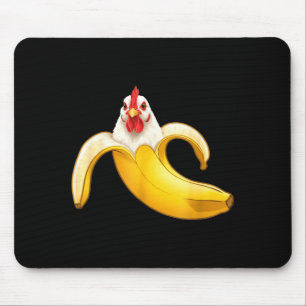 Funny Chicken Lovers Banana Boys Artwork Mouse Pad
