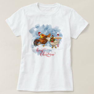 Funny Chicken Lovers Christmas North Pole T-Shirt